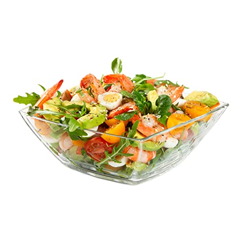 Konzept 11 - Salatschüssel Eckig Obstschale 19x19 cm 1 Stück, Glasschalen 1,7L Transparent Snackschale Dickes Glas, Glasschüssel Spülmaschinenfest Konzept 11 - Salatschüssel Eckig Obstschale 19x19 cm 1 Stück, Glasschalen 1,7L Transparent Snackschale Dickes Glas, Glasschüssel Spülmaschinenfest von Konzept 11