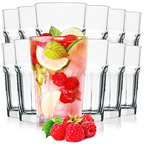 Konzept 11 - Gläser Set 270ml, Ideal als Trinkgläser, Wassergläser, Saftgläser, Cocktailgläser, 12-teiliges Glas Set für Latte Macchiato, Wasser, Saft & Cocktails, Hochwertige Gläser von Konzept 11