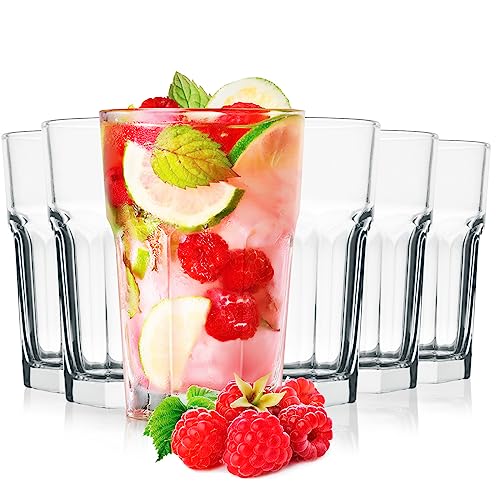 Konzept 11 - Gläser Set 270ml, Ideal als Trinkgläser, Wassergläser, Saftgläser, Cocktailgläser, 6-teiliges Glas Set für Latte Macchiato, Wasser, Saft & Cocktails, Hochwertige Gläser von Konzept 11