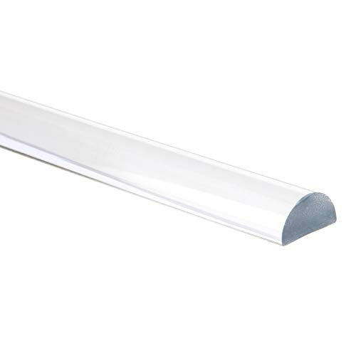 Acrylhalbrundstab als Schwallschutz, Schwallschutzleiste Dusche transparent, Dichtleiste (Acryl 6 mm hoch, 200 cm) von Konzept Design Glasbeschläge GmbH