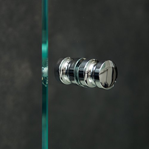 Duschtürknopf 'Duo S', Paar, 30mm x 30mm Chrom von Konzept Design Glasbeschläge GmbH