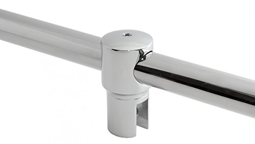 Fixum Durchsteck-Glashalter für Haltestange für Duschen, Chrom von Konzept Design Glasbeschläge GmbH