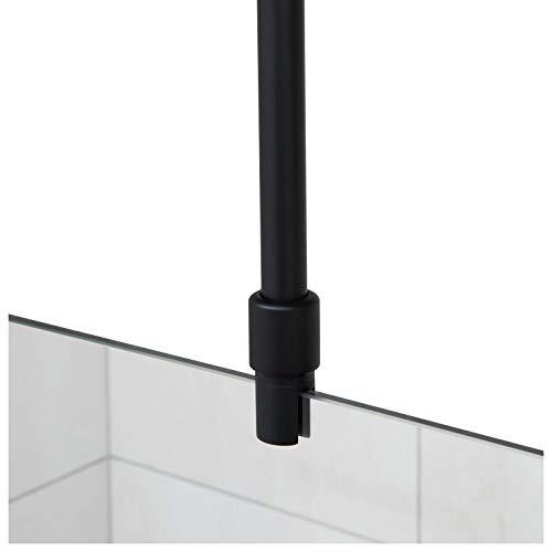 Stabilisationsstange für Duschen, Haltestange Glas - Decke, Stabilisierungsstange Duschwand, Stabilisator (Schwarz) von Konzept Design Glasbeschläge GmbH