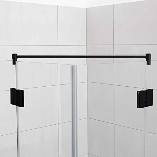 Stabilisationsstange für Eck-Duschen, Haltestange Glas-Glas, Stabilisator Runddusche (100cm, Schwarz) von Konzept Design Glasbeschläge GmbH