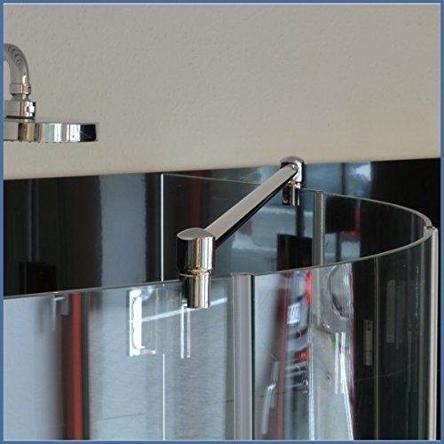 Stabilisationsstange für Eck-Duschen, Haltestange Glas-Glas, Stabilisator Runddusche (150cm, Chrom) von Konzept Design Glasbeschläge GmbH