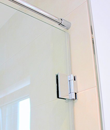 Stabilisationsstange für Nischen-Duschen, Haltestange Wand-Wand, Stabilisator Duschwand (120cm, Chrom) von Konzept Design Glasbeschläge GmbH