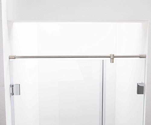 Stabilisationsstange für Nischen-Duschen, Haltestange Wand-Wand, Stabilisator Duschwand (120cm, Edelstahl) von Konzept Design Glasbeschläge GmbH
