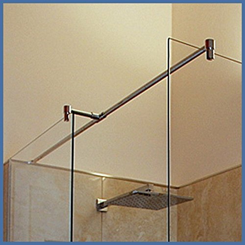 Stabilisierungsstange mit Seitenarm, Stabilisationsstange Eck-Dusche (100cm, Edelstahl) von Konzept Design Glasbeschläge GmbH