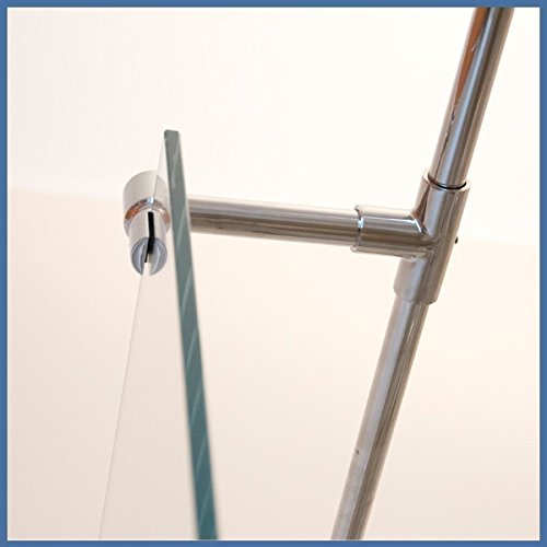 Stabilisierungsstange mit Seitenarm, Stabilisationsstange Eck-Dusche (150cm, Chrom) von Konzept Design Glasbeschläge GmbH