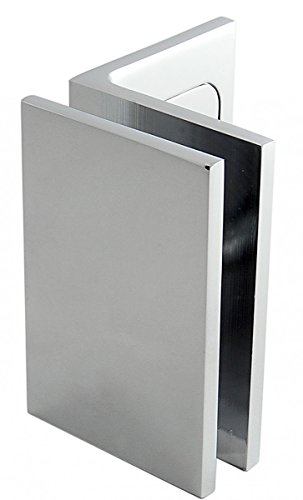 Winkelverbinder Fixum LS, Glas-Wand, Langloch m. Abdeckung, 90°, Chrom von Konzept Design Glasbeschläge GmbH