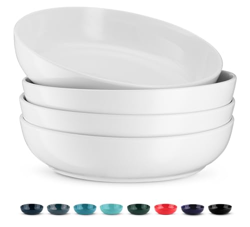 KooK Keramik Nudelschalen Set - für Suppen und Salate - Servierschalen - großes Fassungsvermögen - Mikrowellen- & Spülmaschinenfest - 4 Stück - 1134 ml von KooK
