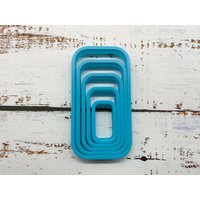 Abgerundetes Nesting Rectangle 2 1 Ausstecher Set Von 5 | Rechteckig, Formen, Schachteln, Backen Kookee Kreativ von KooKeeCreative