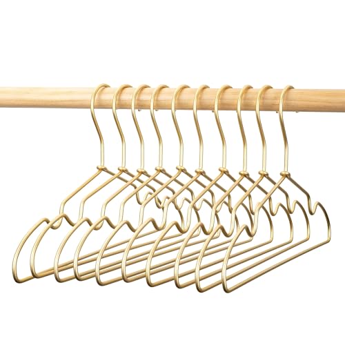 koobay 32 cm rutschfest Gold Kinder Kleidung Anzug beschichtetem Draht Metall Kleiderbügel Gold von Koobay