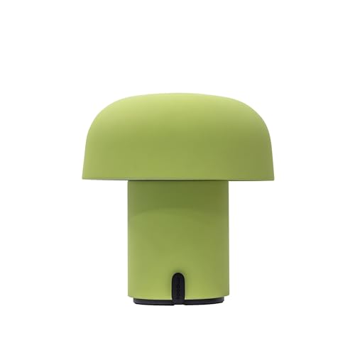 Kooduu - Sensa Kleine Tragbare Tischlampe - Dimmbar, Kabellos, mit Akku und über USB aufladbar, im Vintage Look für das Wohnzimmer, Moos - Grün von Kooduu