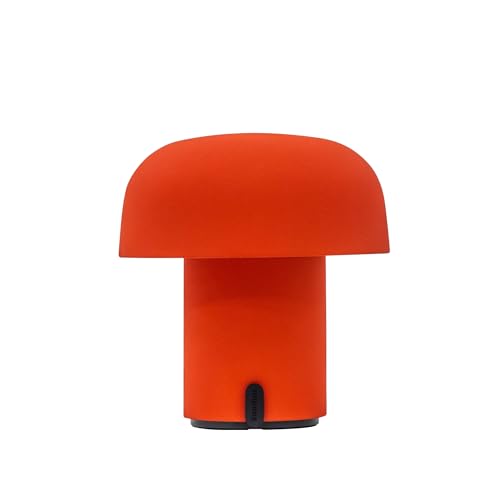 Kooduu - Sensa Kleine Tragbare Tischlampe - Dimmbar, Kabellos, mit Akku und über USB aufladbar, im Vintage Look für das Wohnzimmer, Orange von Kooduu