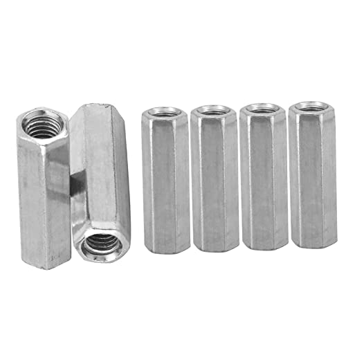 KooingTech 10 Stücke M8 Lange Stangenmutter Sechskantmutter, Hex Gewindestange Langmutter Abstandsgewindebefestigungen (M8 * 20) von KooingTech