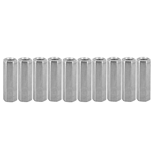 KooingTech 10 Stücke M8 Lange Stangenmutter Sechskantmutter, Hex Gewindestange Langmutter Abstandsgewindebefestigungen (M8 * 40) von KooingTech