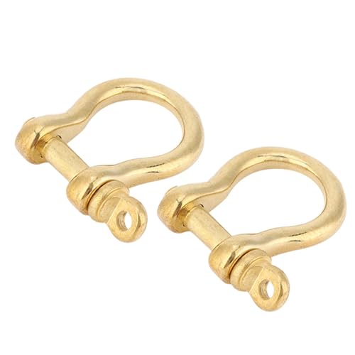 KooingTech 2 Stk. Messing Schäkel Klein 10 Mm, D-Ring Metall Schäkel Für Fob, Karabinerhaken, Schlüsselring, Schlüsselring KooingTech 2 Stk. Messing Schäkel Klein 10 Mm, D-Ring Metall Schäkel Für Fob, Karabinerhaken, Schlüsselring, Schlüsselring von KooingTech