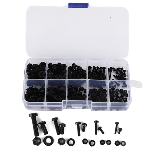 KooingTech 270 Stück Nylon Schraube Mutter Set, M2 M2,5 M3 M4 M5 Nylon Schraube Mutter Unterlegscheiben Sortiment Kit mit Schraubenaufbewahrungsbox KooingTech 270 Stück Nylon Schraube Mutter Set, M2 M2,5 M3 M4 M5 Nylon Schraube Mutter Unterlegscheiben Sortiment Kit mit Schraubenaufbewahrungsbox von KooingTech