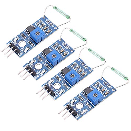 KooingTech 4 Stück/Satz Reed Schalter Sensormodul, Reed Sensor Magnetischer Schalter Modul DIY Kit Normalerweise Offen von KooingTech