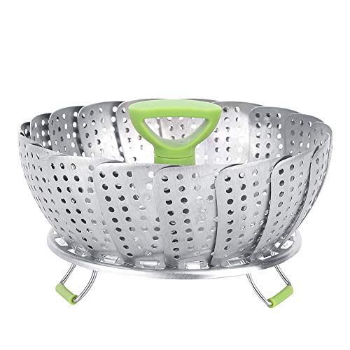 KooingTech Dampfgarer Einsatz, 13cm bis 23cm Dampfgareinsatz mit Griff, Einziehbarer Multifunktionaler Faltbarer Dampfgareinsatz für töpfe Gemüse, spülmaschinenfest KooingTech Dampfgarer Einsatz, 13cm bis 23cm Dampfgareinsatz mit Griff, Einziehbarer Multifunktionaler Faltbarer Dampfgareinsatz für töpfe Gemüse, spülmaschinenfest von KooingTech
