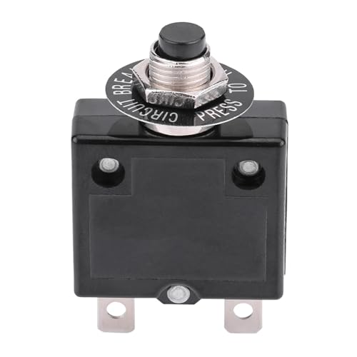 KooingTech Leitungsschutzschalter 15A, Manuelle Resetschalter, DC 50V/AC 125-250V, Thermischer Schalter Überstrom-Überlastschutz (15A) von KooingTech