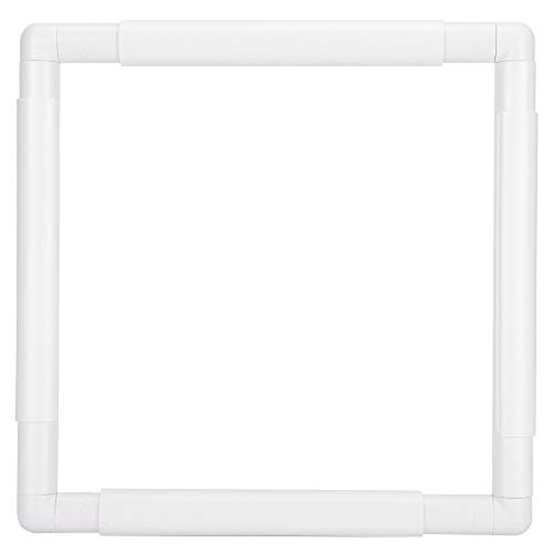 KooingTech Stickrahmen Eckig, Quadratische Stickrahmen Halterung Embroidery Hoop Snap Frame Kunststoff Für Stickerei Cross Stitch (27.9×27.9cm) von KooingTech
