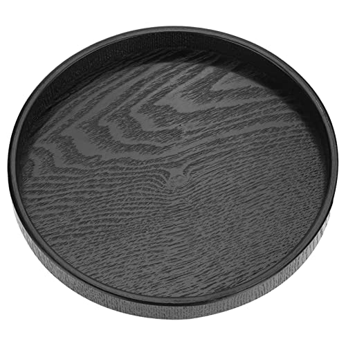 KooingTech Tischdeko, Tablett Rund, Deko Tablett, Deko Tablett Rund für Tee Kaffee Snack Food Mahlzeiten, 27cm von KooingTech