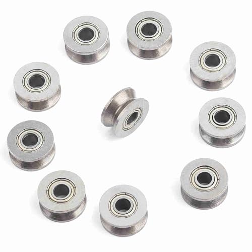 KooingTech V624ZZ Kugellager, Umlenkrolle Klein, V Nut Riemenscheibe 4x13x6mm für Führungsrolle Schiene Liner Motion System(10Stück) von KooingTech