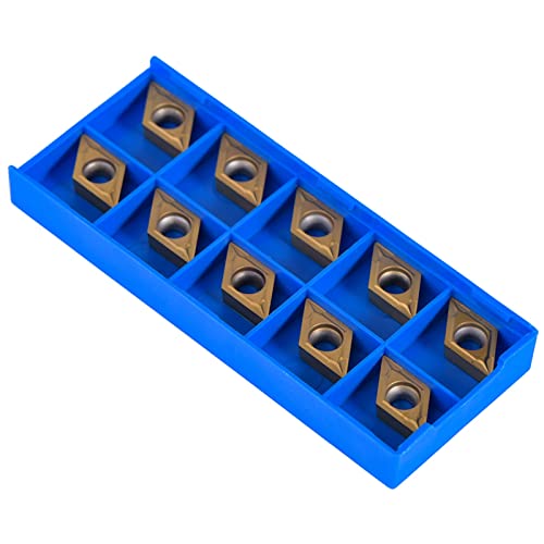 KooingTech Wendeschneidplatten, Drehmeißel Wendeplatten, CNC Drehmaschine Fräseinsätze mit Box DCMT11T304-HM YBC251(10 Stück) von KooingTech