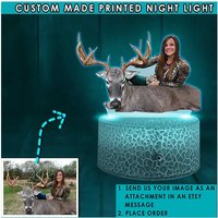 Go Hunt Geschenke Jagd Personalisiertes Gedrucktes Nachtlicht, 3D Lampe, Einzigartige Für Jagdliebhaber, Jäger Geschenke, Frauen von KoolKoolCustomDesign