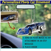 Späte Modelle Dirt Track Racing Personalisiertes Auto Ornament, Einzigartige Geschenke Für Racers, Midget Car, Sprint Go Kart von KoolKoolCustomDesign