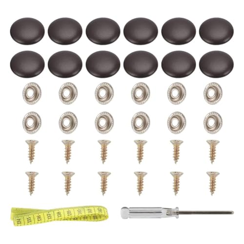 Koolenry 1 Satz Polsterknöpfe Aus Leder mit Druckknopf, Passend für Polstermöbel, Bett, Sofa, Stuhl, Autositz, Wohnmobildach, Kaffeefarbe Koolenry 1 Satz Polsterknöpfe Aus Leder mit Druckknopf, Passend für Polstermöbel, Bett, Sofa, Stuhl, Autositz, Wohnmobildach, Kaffeefarbe von Koolenry