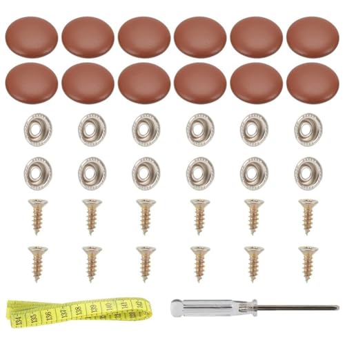 Koolenry 1 Set Leder-Polsterknöpfe mit Druckknöpfen, Passend für Tufting-Möbel, Bett, Sofa, Stuhl, Autositz, Wohnmobildach, Koolenry 1 Set Leder-Polsterknöpfe mit Druckknöpfen, Passend für Tufting-Möbel, Bett, Sofa, Stuhl, Autositz, Wohnmobildach, von Koolenry
