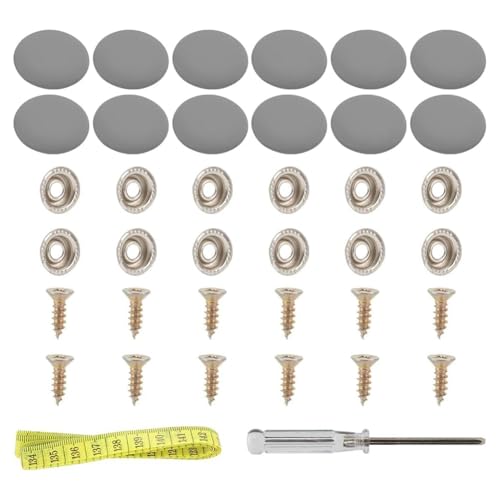 Koolenry 1 Set Polsterknöpfe Aus Leder mit Druckknöpfen, Passend für Polstermöbel, Bett, Sofa, Stuhl, Autositz, Wohnmobildach, von Koolenry