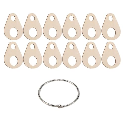 Koolenry 100 Stück Stickgarn-Tropfen, Holzfaden, Kreuzstich-Spulen, Wickelbrett, Karte, Handarbeitsfaden-Organisation, 60x50mm von Koolenry