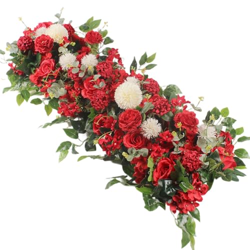 Koolenry 100 cm Hochzeit Florale Wanddekorationen Simuliertes Blumenarrangement Desktop Dekorative Blumen A von Koolenry