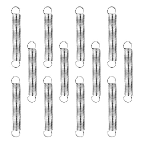 Koolenry 12-Teilige Zugfeder, Hakenenden, Konstruktionszugfedern mit Hakenenden für Maschinen, Industriegaragentore, Heimwerker von Koolenry