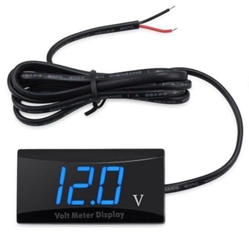 Koolenry 12-V-Batterie-Voltmeter-Anzeige, Digitales Voltmeter, LED-Anzeige, Universell für Auto, Motorrad, Spannungsmesser, Blaues Licht Koolenry 12-V-Batterie-Voltmeter-Anzeige, Digitales Voltmeter, LED-Anzeige, Universell für Auto, Motorrad, Spannungsmesser, Blaues Licht von Koolenry