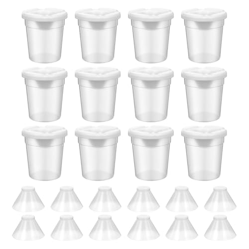 Koolenry 12er-Pack Farbbecher mit Deckel für Kinder, Auslaufsichere Lernfarbbecher, Wiederverwendbare Farbbehälter mit Deckel für Junge Künstler Koolenry 12er-Pack Farbbecher mit Deckel für Kinder, Auslaufsichere Lernfarbbecher, Wiederverwendbare Farbbehälter mit Deckel für Junge Künstler von Koolenry