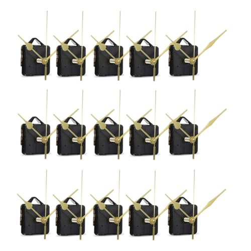 Koolenry 15 Stück DIY Leises Uhrwerk Spindelzeiger Minutenwand Quarzuhr Uhrwerk Mechanismus Reparaturwerkzeuge Uhrwerk Kits von Koolenry