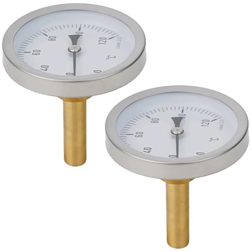 Koolenry 2 Stück mit Kupfermantel 1/2 Einschraubpuffer Kesselheizung 120°C Wassertemperaturanzeige Koolenry 2 Stück mit Kupfermantel 1/2 Einschraubpuffer Kesselheizung 120°C Wassertemperaturanzeige von Koolenry
