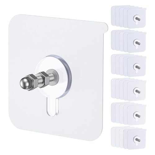Koolenry 20 PCs Heavy Duty Picture Hanger Haken, Selbstklebende 16 mm Wandhaken, 26,5 Lbs Ladung Ohne Nägel von Koolenry