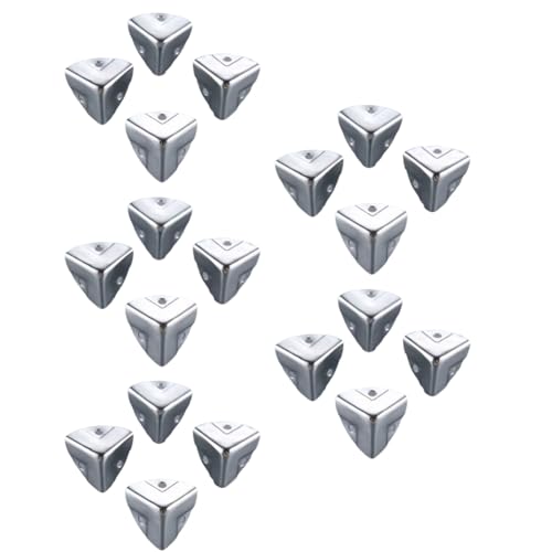 Koolenry 20 Stück Metall Weinkiste Eckenschutz Flight Air Case Kantenschutz Code Geschenkbox Verpackung Eckabdeckung von Koolenry