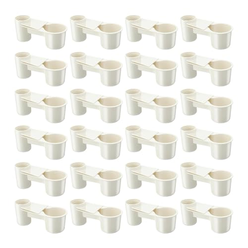 Koolenry 24 Stück Vogeltränke, Futternäpfe, Wasserflaschen, Becher für Käfige, Ideal für Tauben, Flaschen, Hühner, Wachteln, Geflügel, Tränke, von Koolenry