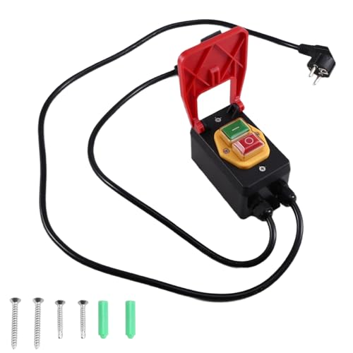 Koolenry 250V Einphasen-Not-Aus-Schalter Ein/Aus-Schalter Sicherheitsschalter Not-Aus-Magnetschalter Nullspannungsschalter mit Steckdose EU-Stecker Koolenry 250V Einphasen-Not-Aus-Schalter Ein/Aus-Schalter Sicherheitsschalter Not-Aus-Magnetschalter Nullspannungsschalter mit Steckdose EU-Stecker von Koolenry