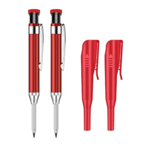 Koolenry 2pcs 2,8 mm Metallminder Carpenter Mechanischer Bleistiftpocket -Clip -Halter Deep Hole Marker Ständer Werkzeug Koolenry 2pcs 2,8 mm Metallminder Carpenter Mechanischer Bleistiftpocket -Clip -Halter Deep Hole Marker Ständer Werkzeug von Koolenry