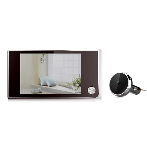 Koolenry 3,5 "Digitale Tür-Zuschauer Peephole-Kamera 120 ° Weitwinkel-LCD-Monitor-Sicherheitssystem für 35-100 mm Türstöcke Tür Peephole Camera Video-Türklingel 3,5 Digital Türzuschauer B von Koolenry