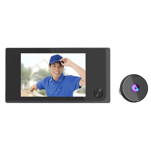 Koolenry 3,5 "Digitale Tür-Zuschauer Peephole-Kamera 120 ° Weitwinkel-LCD-Monitor-Sicherheitssystem für 35-100 mm Türstöcke Tür-Peephole-Kamera-Video-Türklingel 3,5-Digital-Tür-Zuschauer A von Koolenry