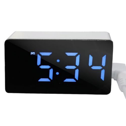 Koolenry 3 Alarme Power-Off Memory Digital Takt Temperatur Datum USB Powered Tischuhr Immer auf 12/24-Stunden-Nachtmodus LED Blau Koolenry 3 Alarme Power-Off Memory Digital Takt Temperatur Datum USB Powered Tischuhr Immer auf 12/24-Stunden-Nachtmodus LED Blau von Koolenry